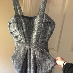 BCBG blue/gray metallic short dress